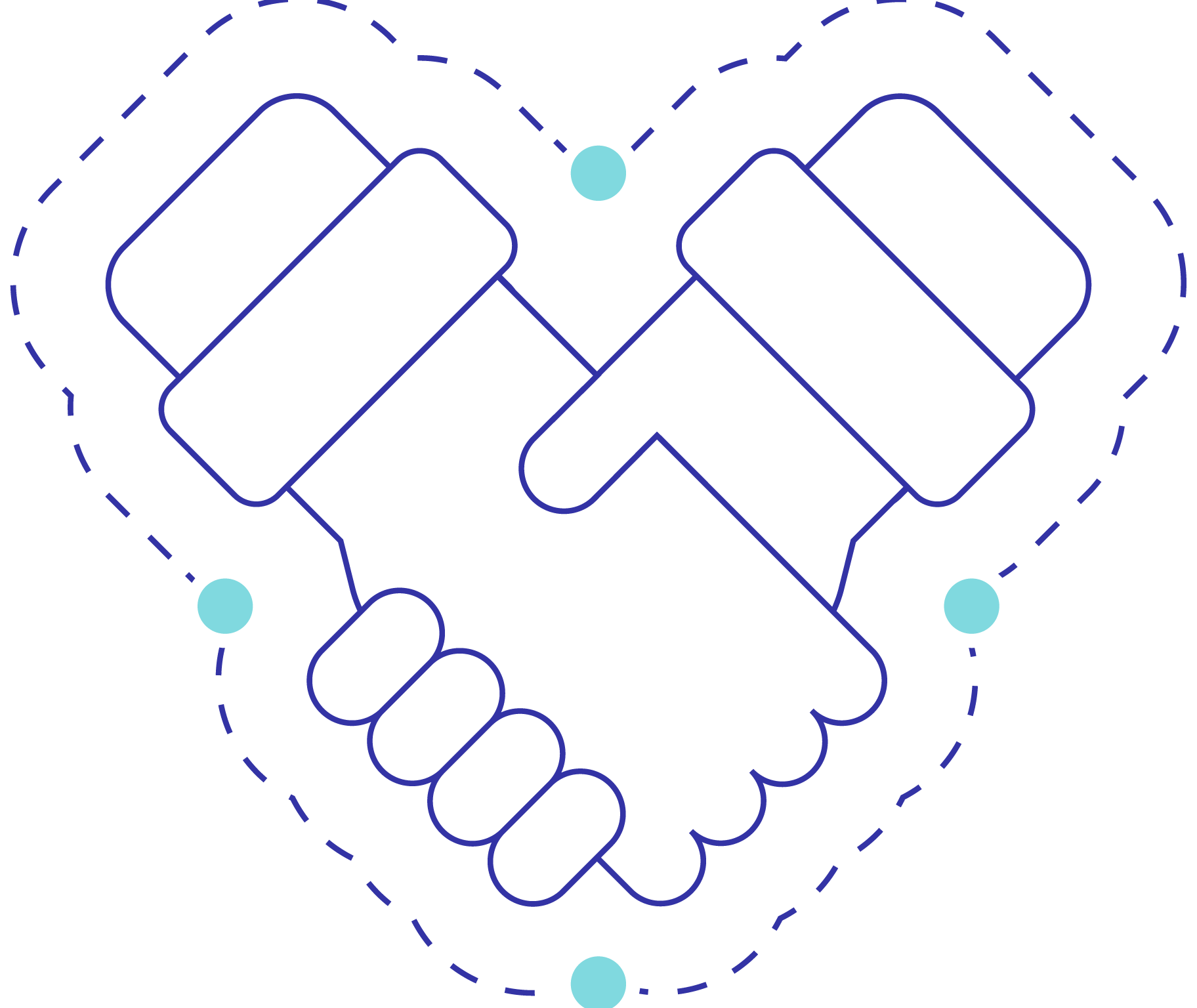 Deepen Relationships abstract icon, handshake
